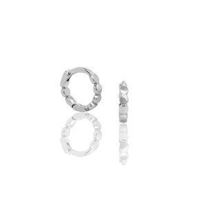 NWT Eden Mini Dot Huggie // Sterling Silver